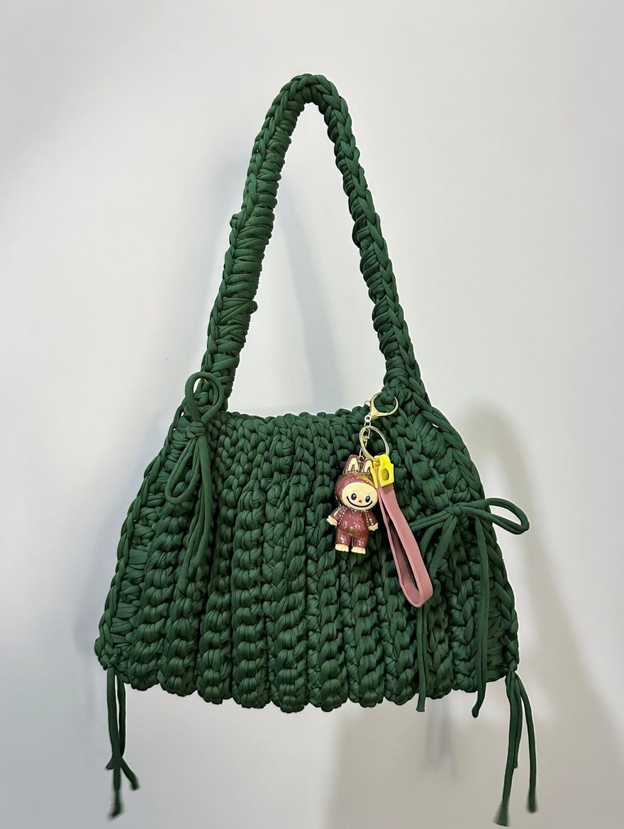 Handmade Green Shoulder Bag