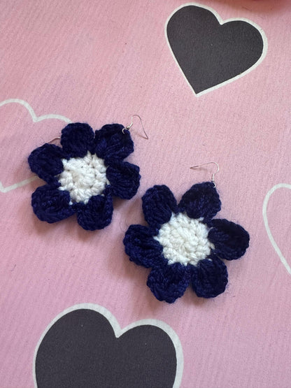 Handmade Crochet Flower Earrings